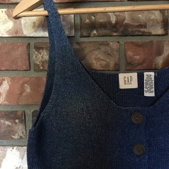 ✨VINTAGE GAP MOCK DENIM TANK TOP✨ - Picture 2 of 4
